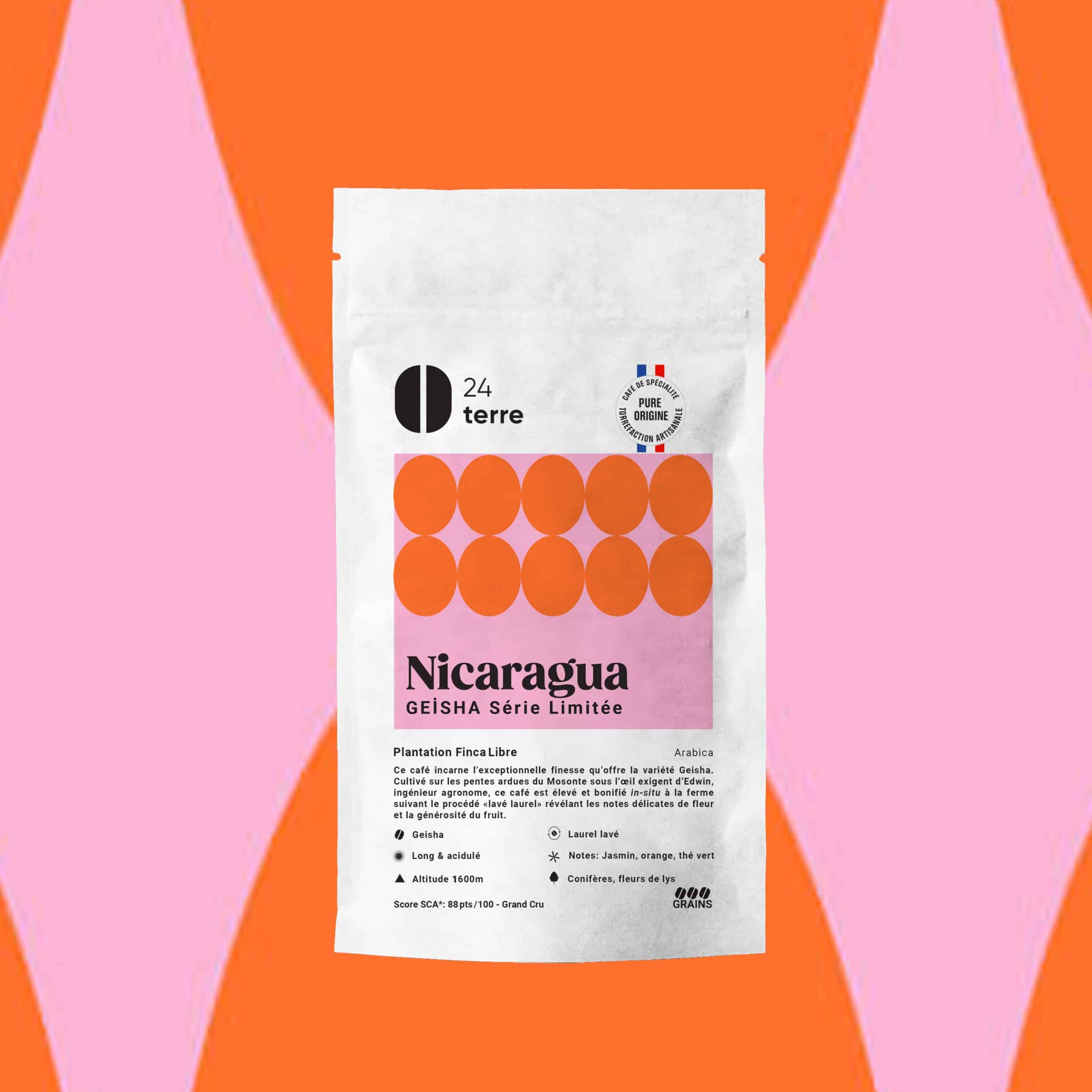 Café Grains Geisha Finca Libre Nicaragua from 24Terre Café de spécialité & torréfaction artisanale