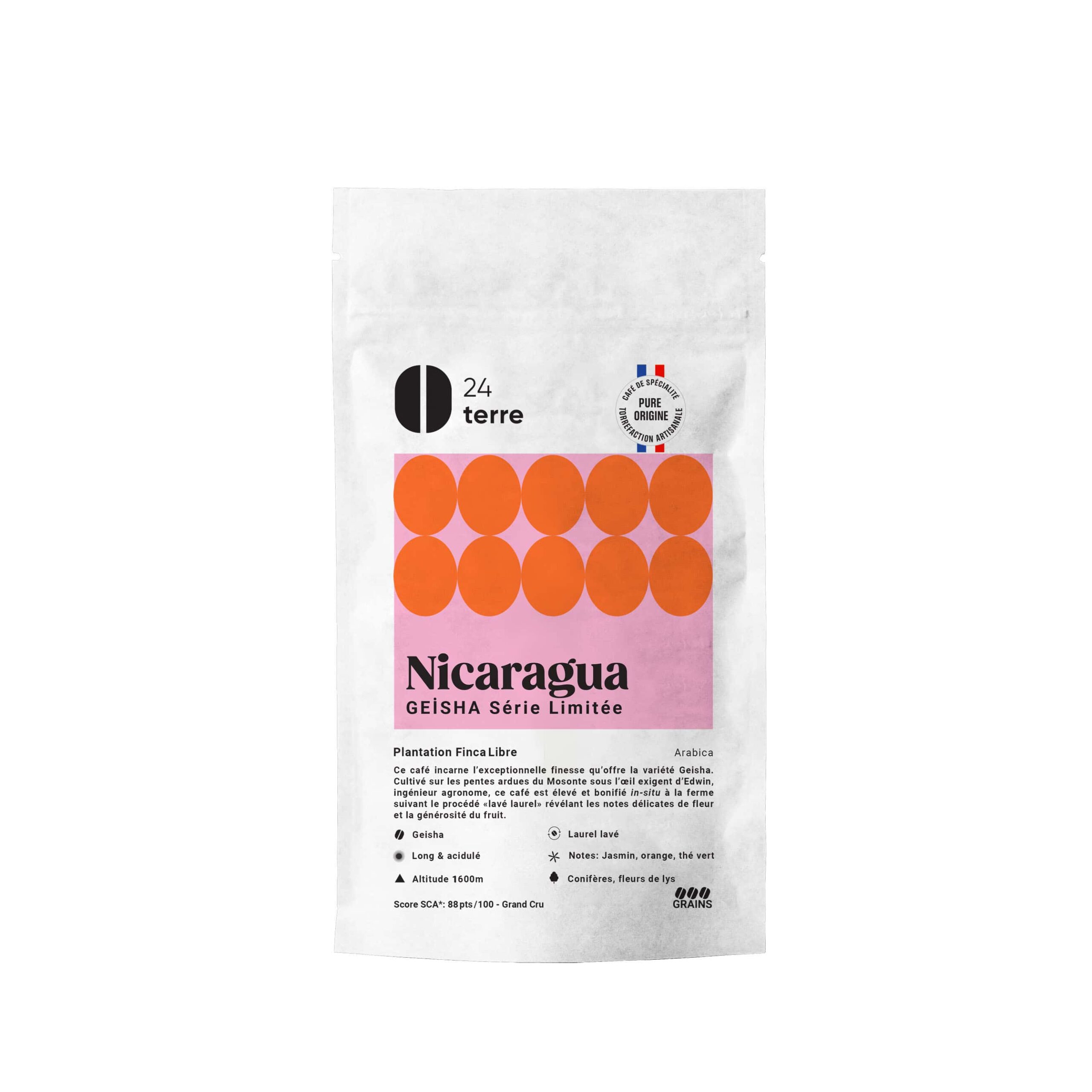 Sachet de café Geisha Finca Libre Nicaragua 200 g, 24Terre