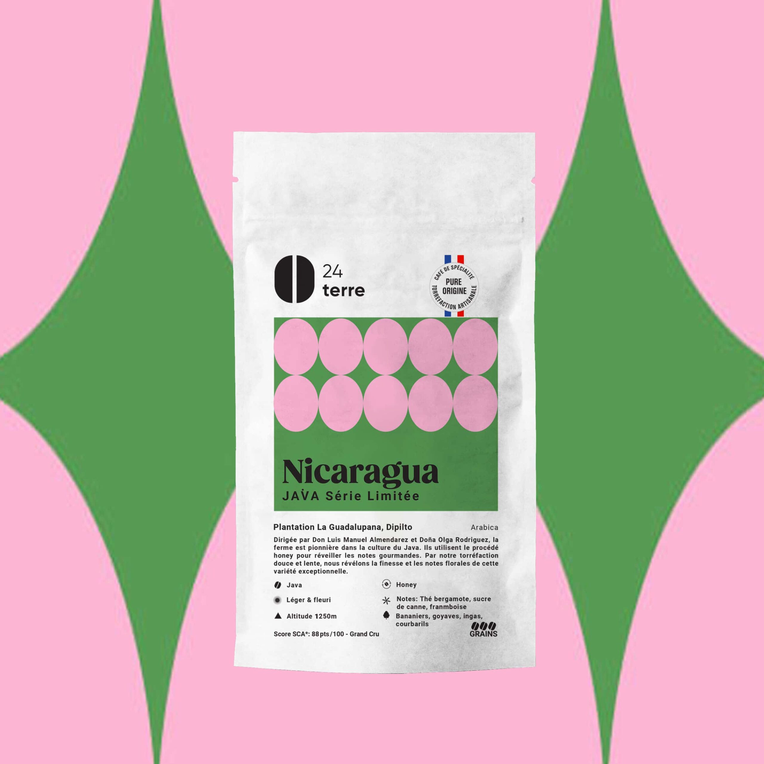 Café grains Finca La Guadalupana Nicaragua from 24Terre Café de spécialité & torréfaction artisanale