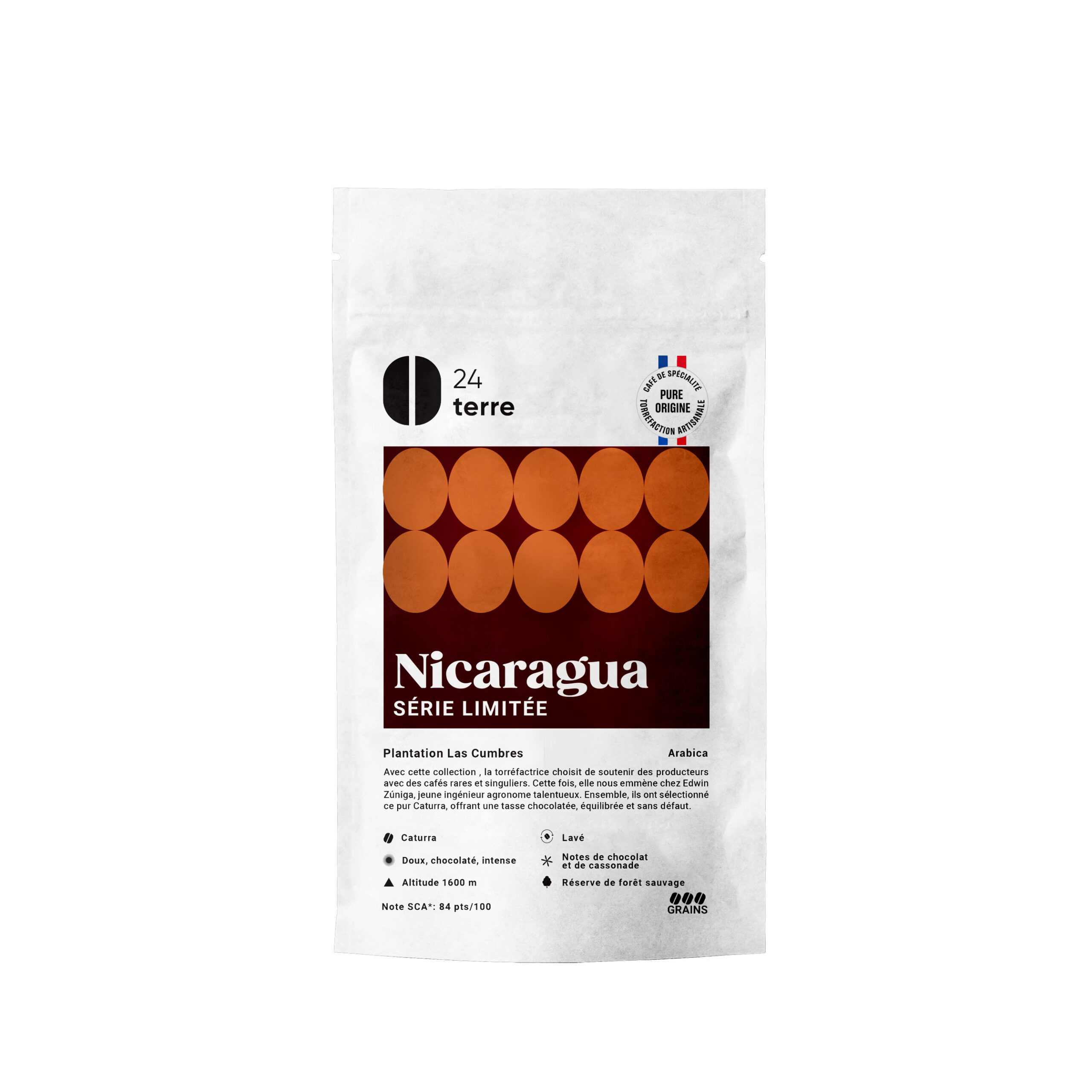 Sachet de café Las Cumbres Nicaragua 200 g, 24Terre