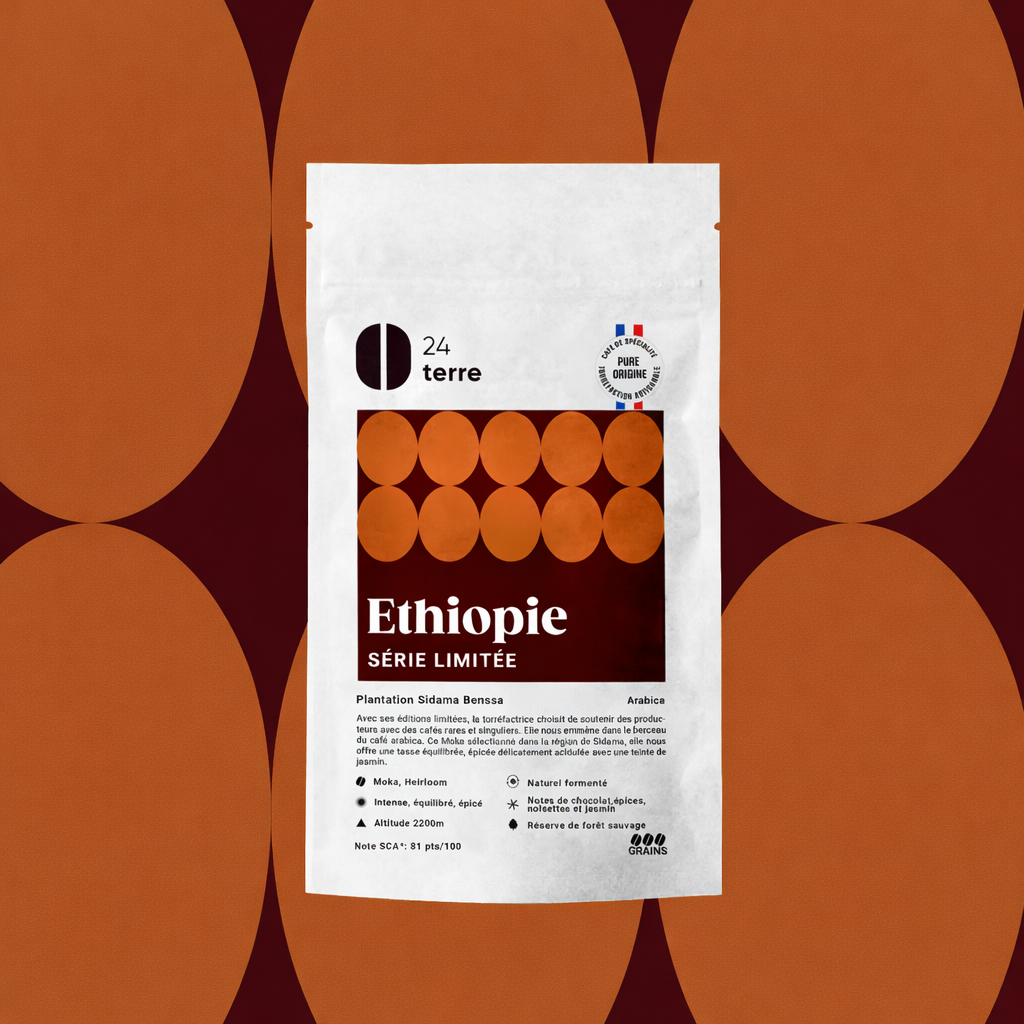 Café Grains Sidama Ethiopie from 24Terre Café de spécialité & torréfaction artisanale